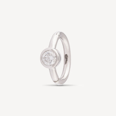 Piercing Hoop 6.5mm White Gold Diamond 2.5mm