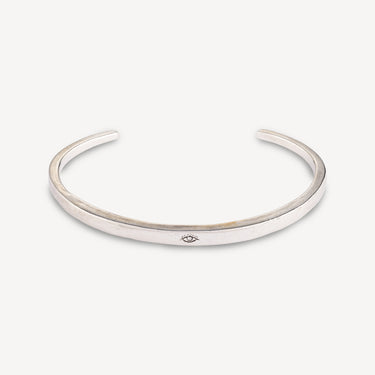Eye Cuff Silver Bracelet