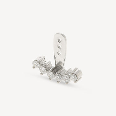 Earring 6 Diamonds White Gold