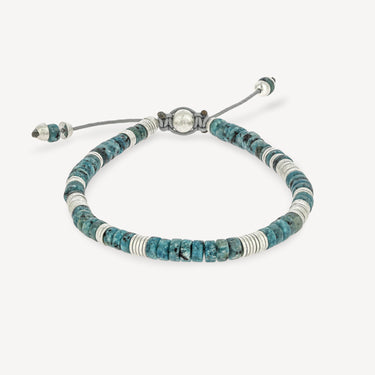 Lazuli Silver Turquoise Gemstone Bracelet