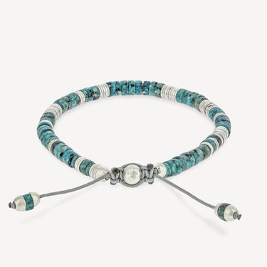 Lazuli Silver Turquoise Gemstone Bracelet