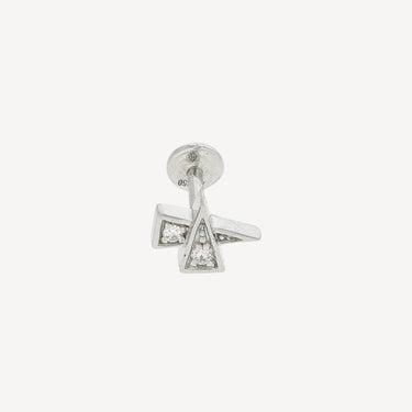 Piercing 8mm Rockaway Diamants et Or Blanc