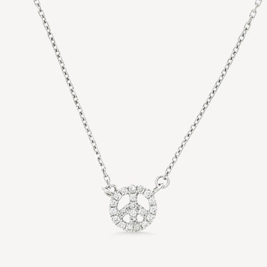 Peace White gold necklace