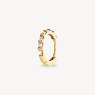Mini Hoop Baguette and Diamonds