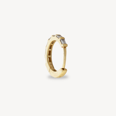 Mini Hoop Baguette and Diamonds