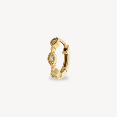 Mini Hoop Yellow gold and diamonds