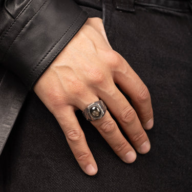 Chevalière Saphir Golden Shine