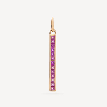 Pendentif Stick Rubis Or Jaune
