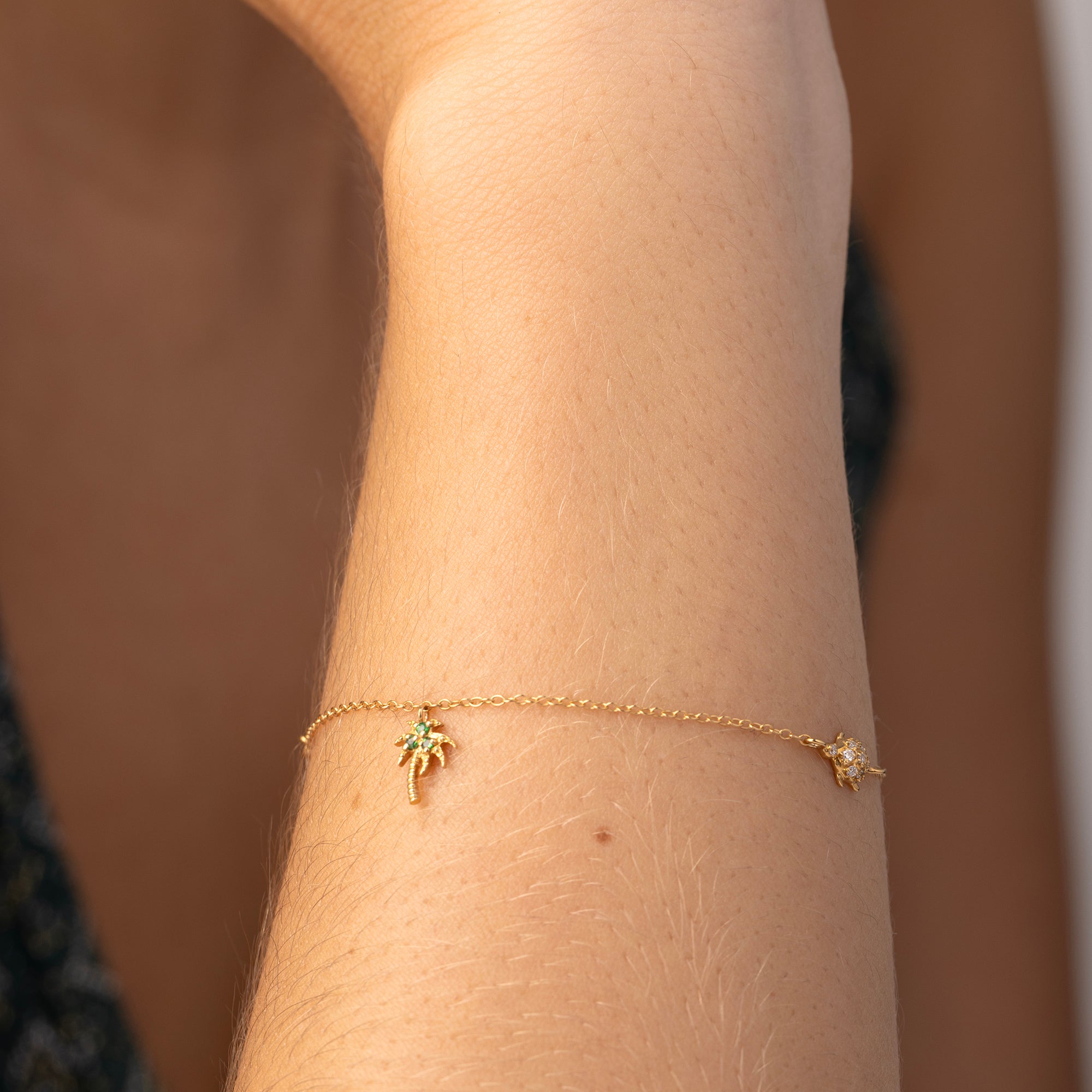 Palm Tree and Turtle Bracelet