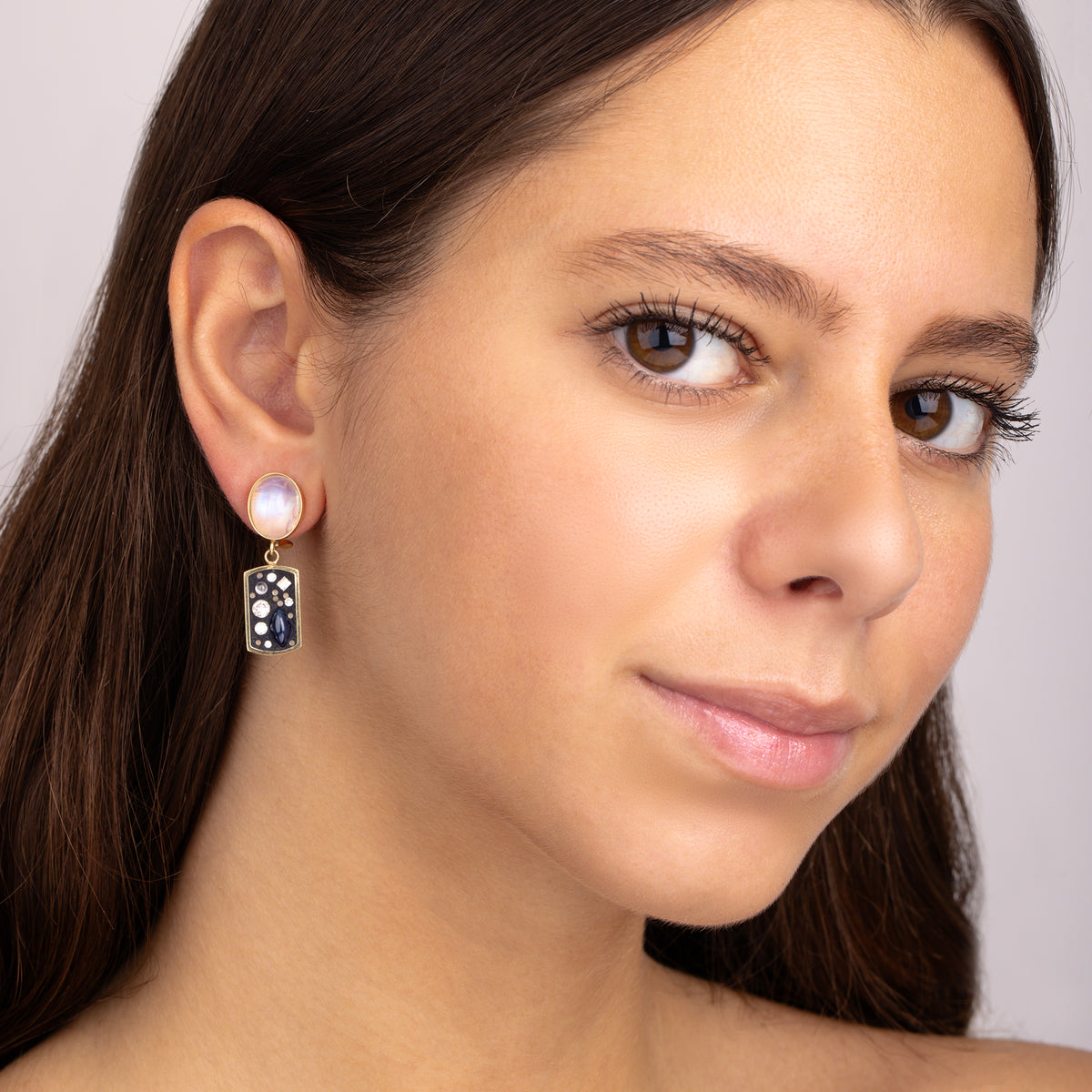 Boucles d'oreilles Blue Stars Sapphires Small Tag