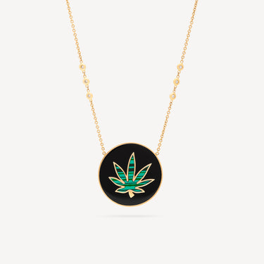 Collier Sweet Leaf Malachite Gold