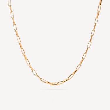 Chaîne Rectangle Or Rose