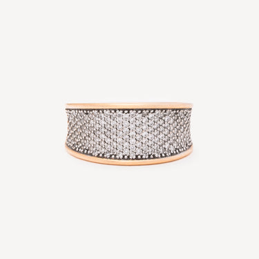 Bague Pavé Diamant Or Rose