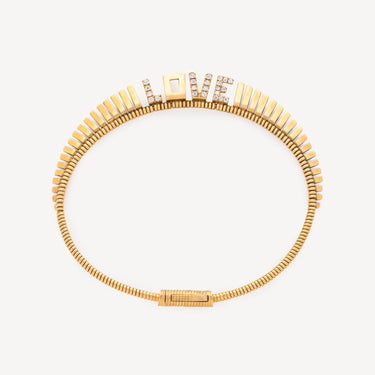 LOVE LETTER BANGLE YG DIAMOND BRACELET