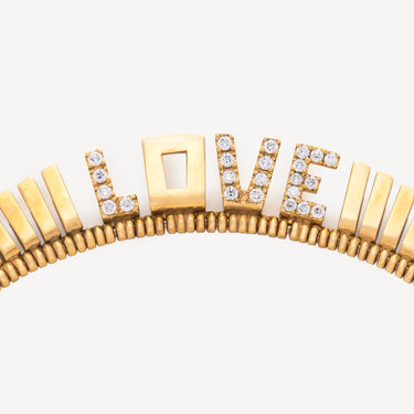 LOVE LETTER BANGLE YG DIAMOND BRACELET