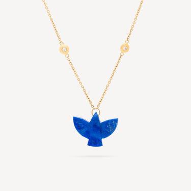Collier Baby Lapis Bird Blue