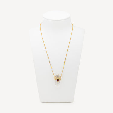 Collier Tear Quartz and Diamonds