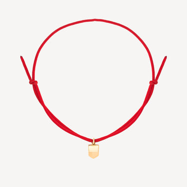 Bracelet Cordon Rouge Blason Or