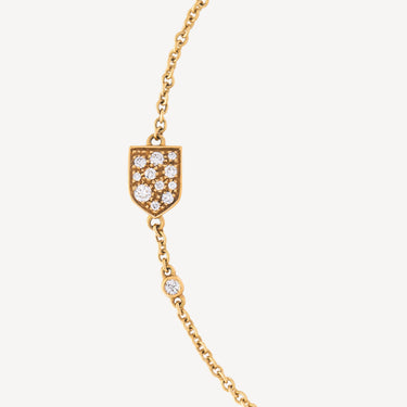 Bracelet Chaîne Blason S Pavé Diamants