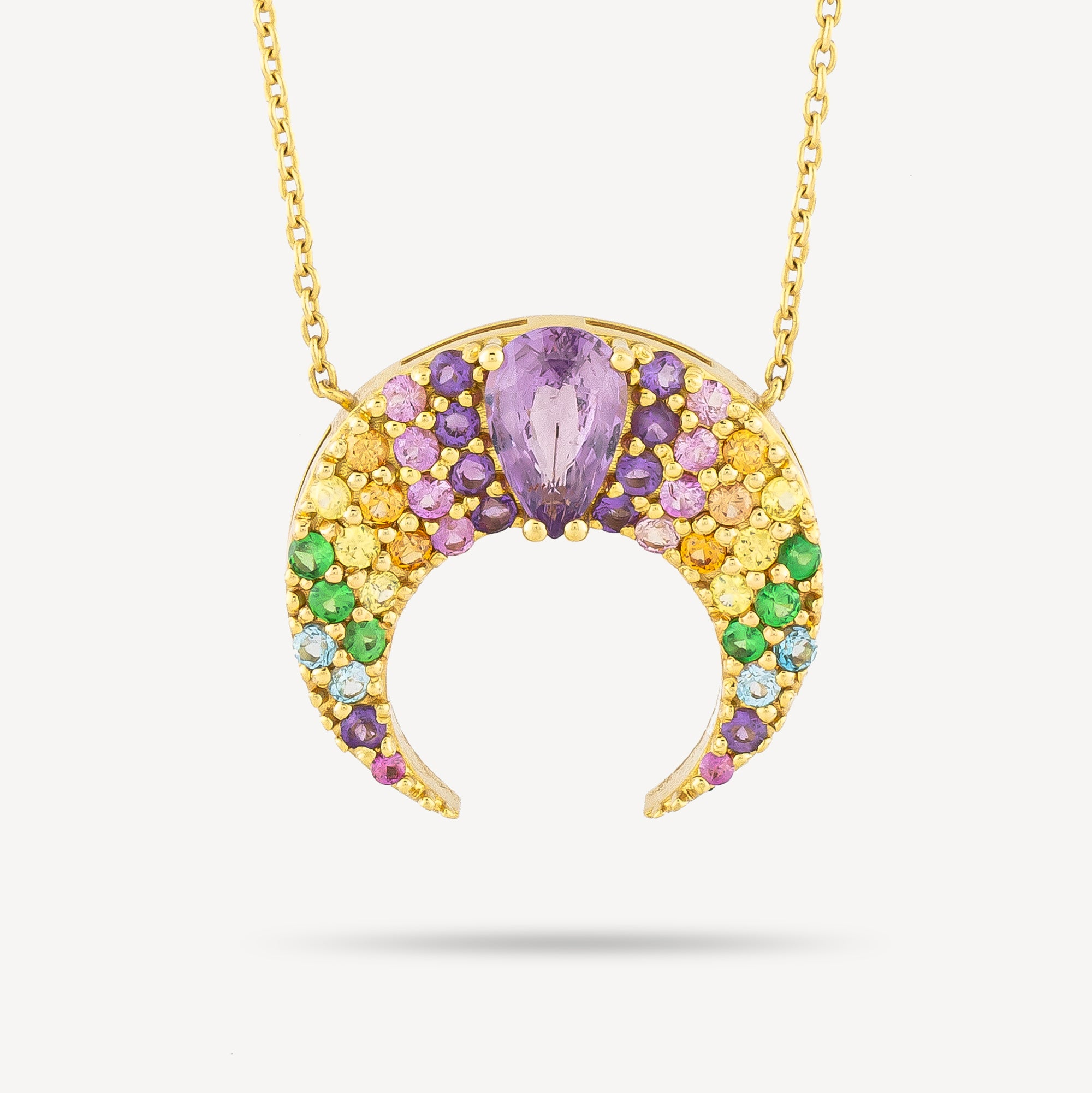 Purple Moon Sapphires Necklace