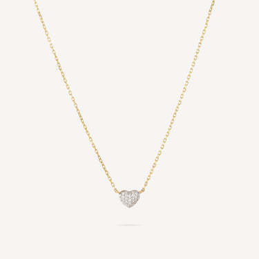 Collier Diamants Or Heart Solitary