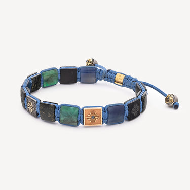 Bracelet 10 mm Lock Emeraude Saphir Jade