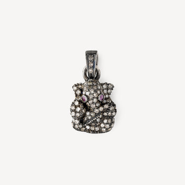 Diamond and Ruby Elephant Pendant