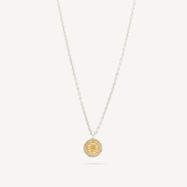 Bloom Diamond Silver Gold Necklace