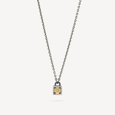 Two Sides Diamond Necklace Silver Gold