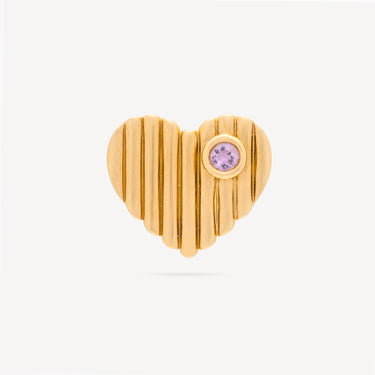 Pink Heart Dot Stud