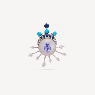 Blue Eclipse Earring
