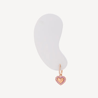 Pink Vintage Button Earring