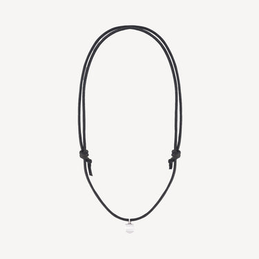 Collier Cordon Blason M Noir Or Blanc