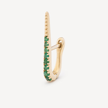 Snowy Emerald Earring