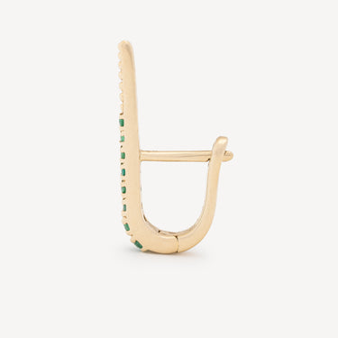 Snowy Emerald Earring
