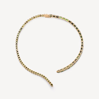 Collier Green Tail Choker Toumaline