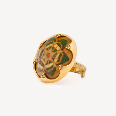 Bague Marquetry Flower