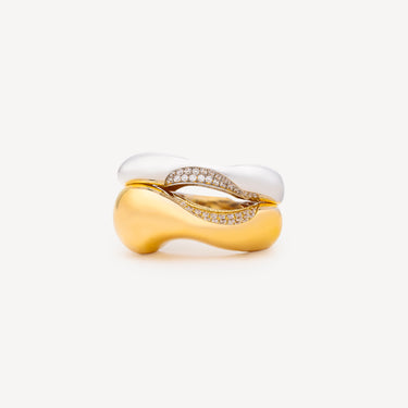 Marcia Ring in White and Yellow Gold