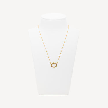 Collier Médaillon Diamants Brun