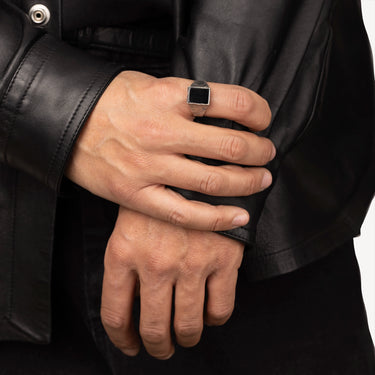 Bague Héphaïtos Argent Onyx