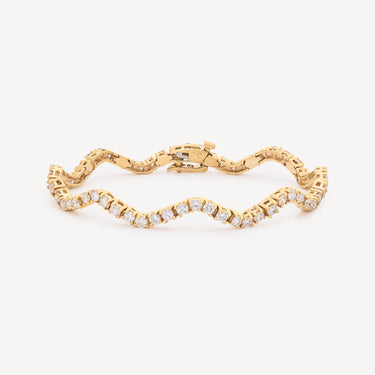 Bracelet Wave Or jaune Diamant