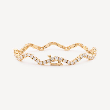 Bracelet Wave Or jaune Diamant