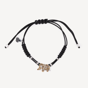 Bracelet Elephant Large Diamants Bruns