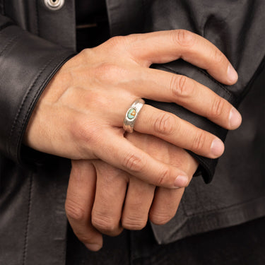 Bague Geologic Argent Turquoise