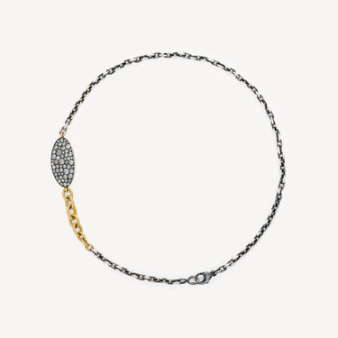 Bracelet Ovale Ten Tables Or Argent