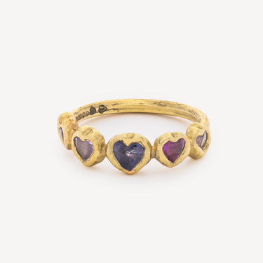 Bague Band Sapphire Hearts