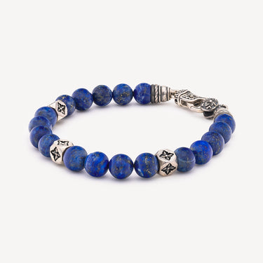 SILVER LAPIS BRACELET