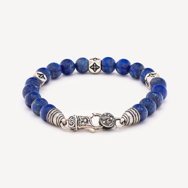 SILVER LAPIS BRACELET