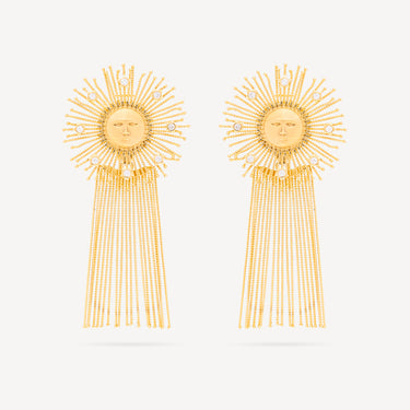 Boucles d'Oreilles Sunshine Tassel Rays