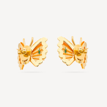 Boucles d'Oreilles Horse Mane Butterfly Orange